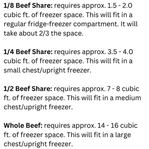 1/8 Beef Share - Deposit